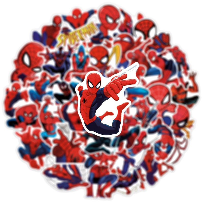YONGAI 50Pcs Spiderman Sticker for Kids, Cool Superhero Cartoon Waterproof Vinyl Decal for Teen Girl Water Bottle Skateboard Notebook Phone Guitar Bike (Spider) - Image 5
